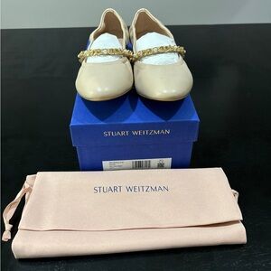 Stuart Weitzman Pearl-Chain Ballet Flat